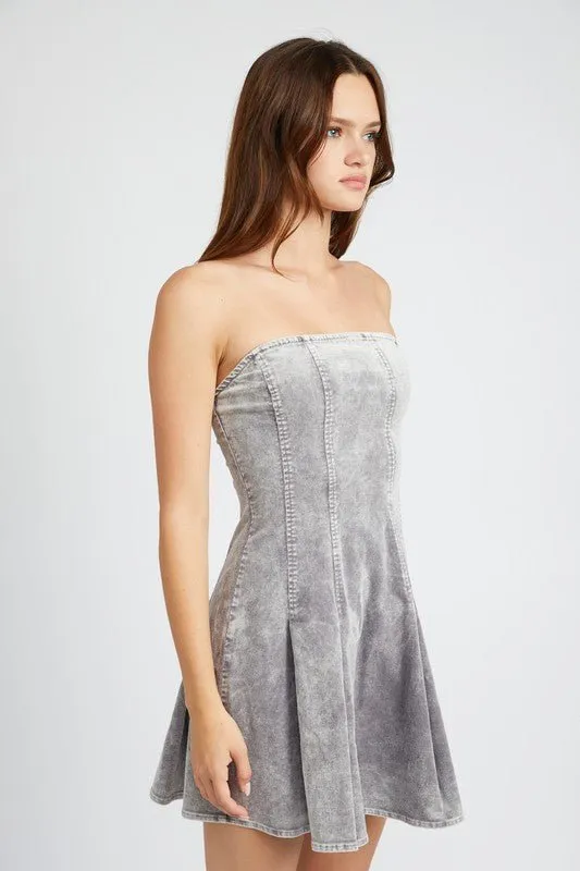 Pleated Mini Dress