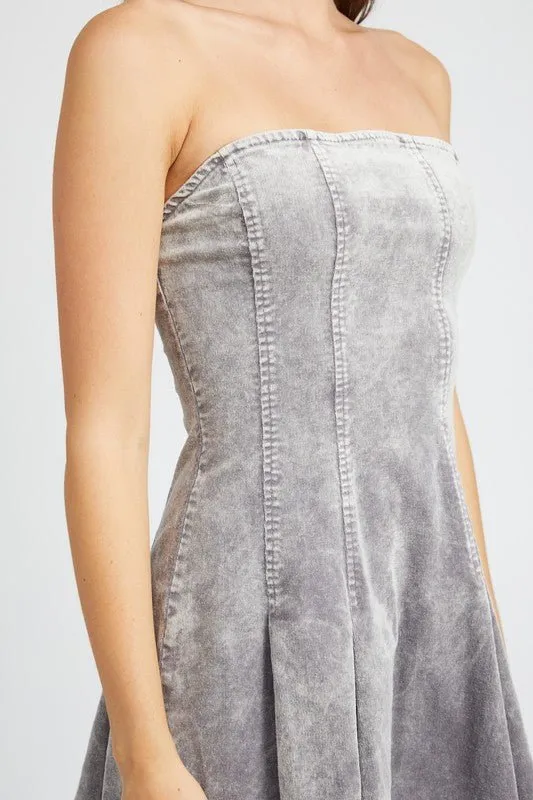 Pleated Mini Dress