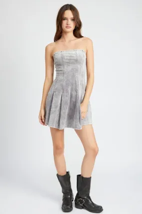 Pleated Mini Dress