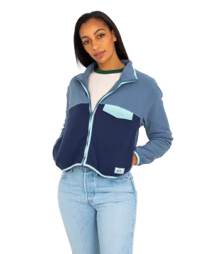 Polar Screen Zip Fleece Jacket in Bering Sea