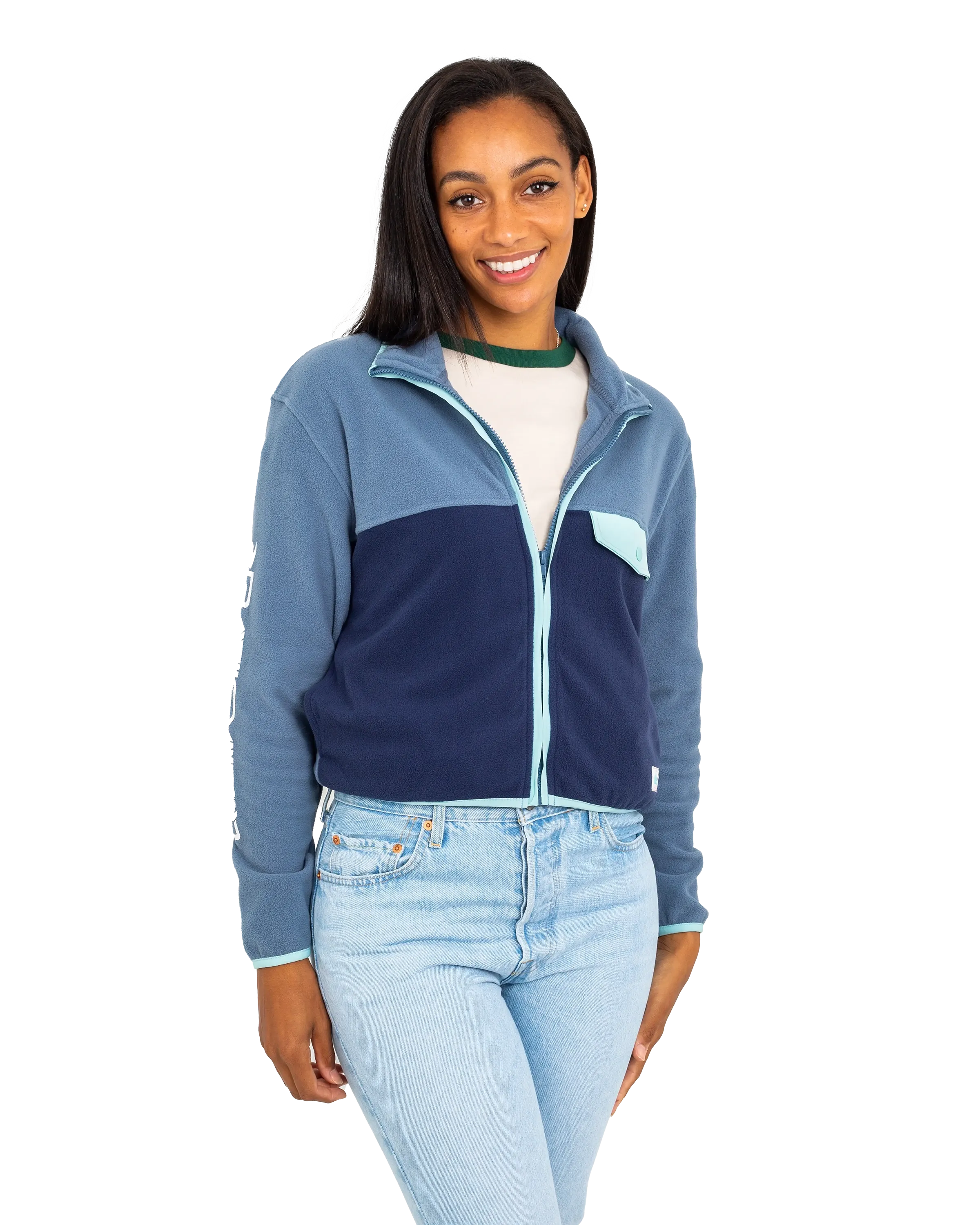 Polar Screen Zip Fleece Jacket in Bering Sea