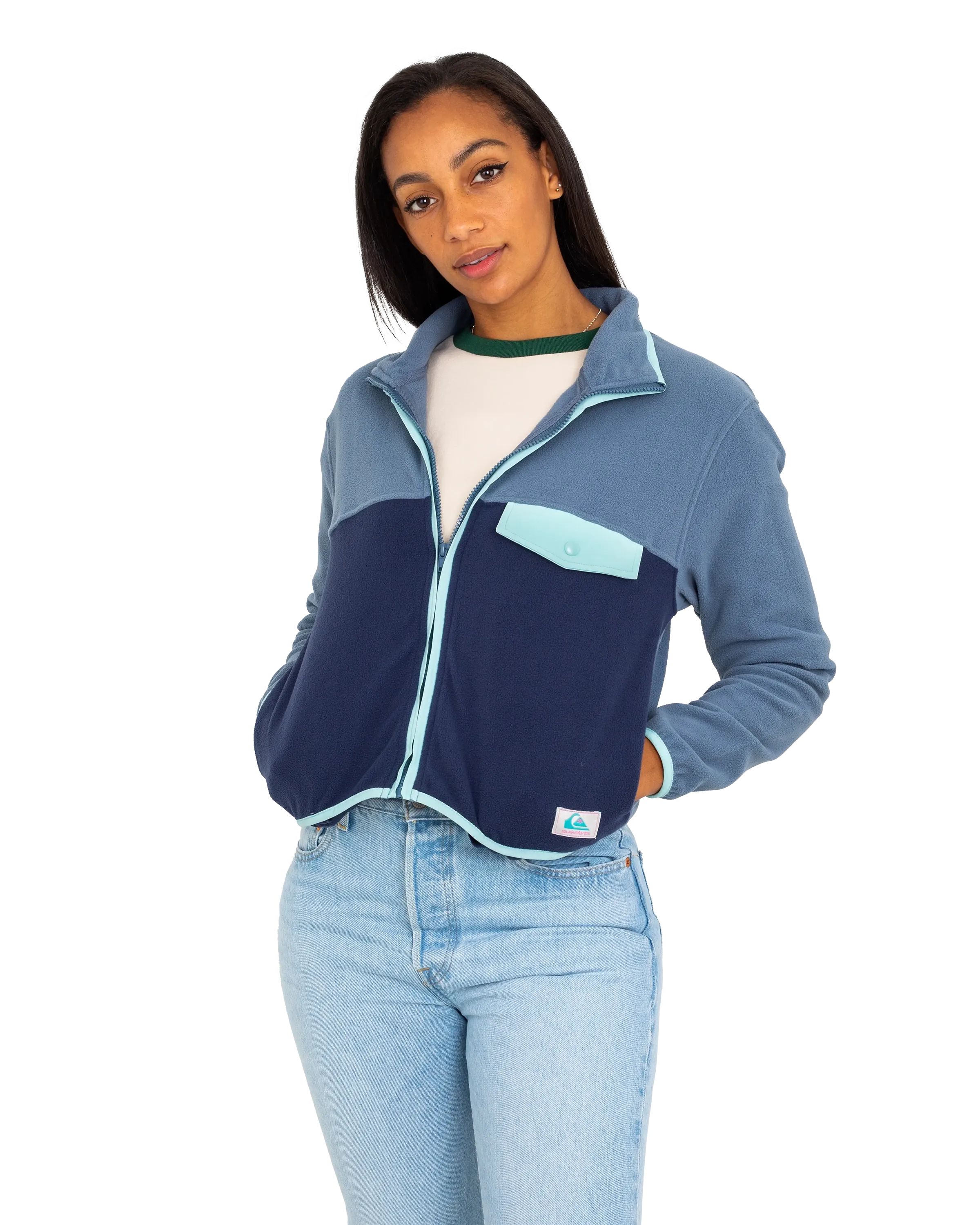 Polar Screen Zip Fleece Jacket in Bering Sea