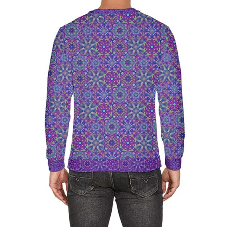 Purple Diamonds Velour Sweater