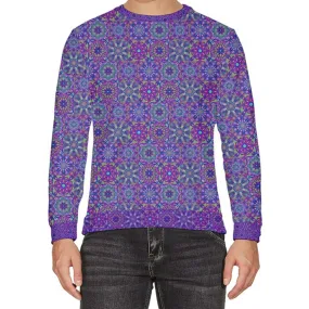 Purple Diamonds Velour Sweater