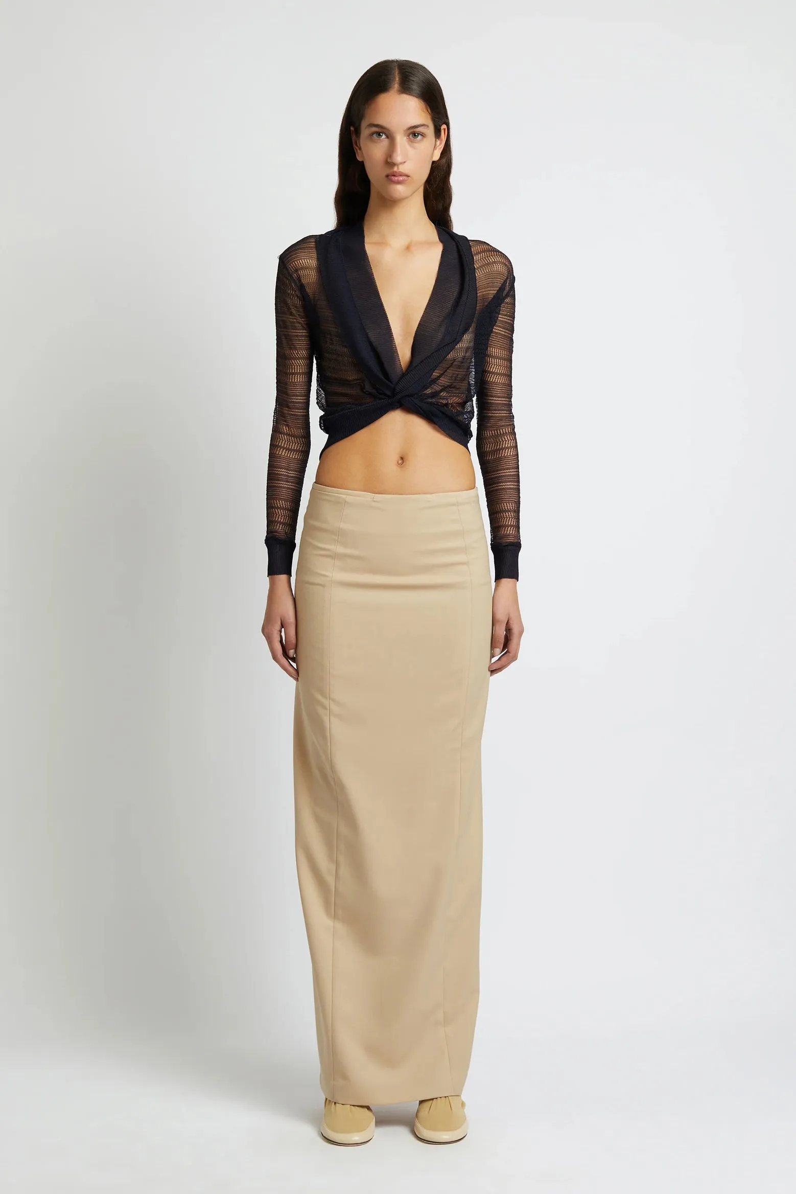 RACQUET STRAIGHT TAILORED SKIRT