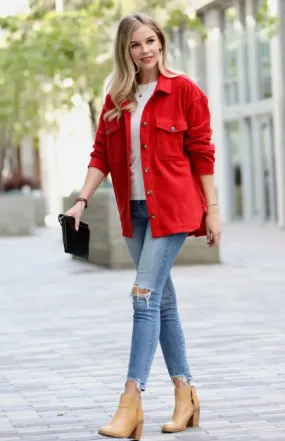 Red Fleece Jacket
