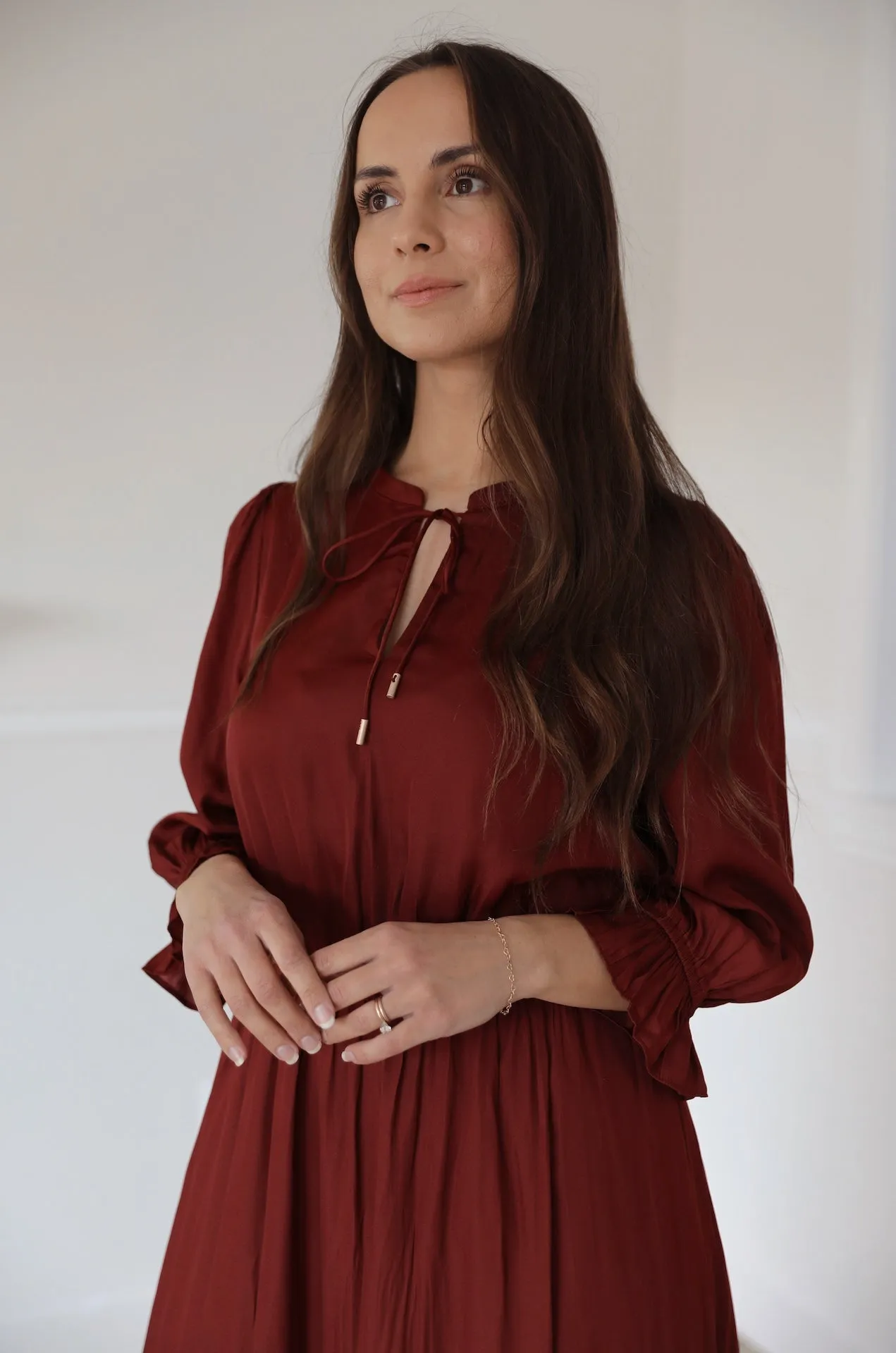 Red Tiered Maxi Dress