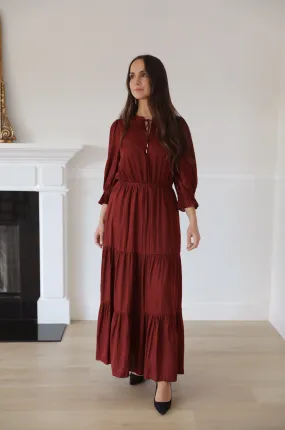 Red Tiered Maxi Dress