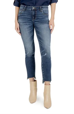 Reese Ankle Straight Leg W/ Raw Step Hem