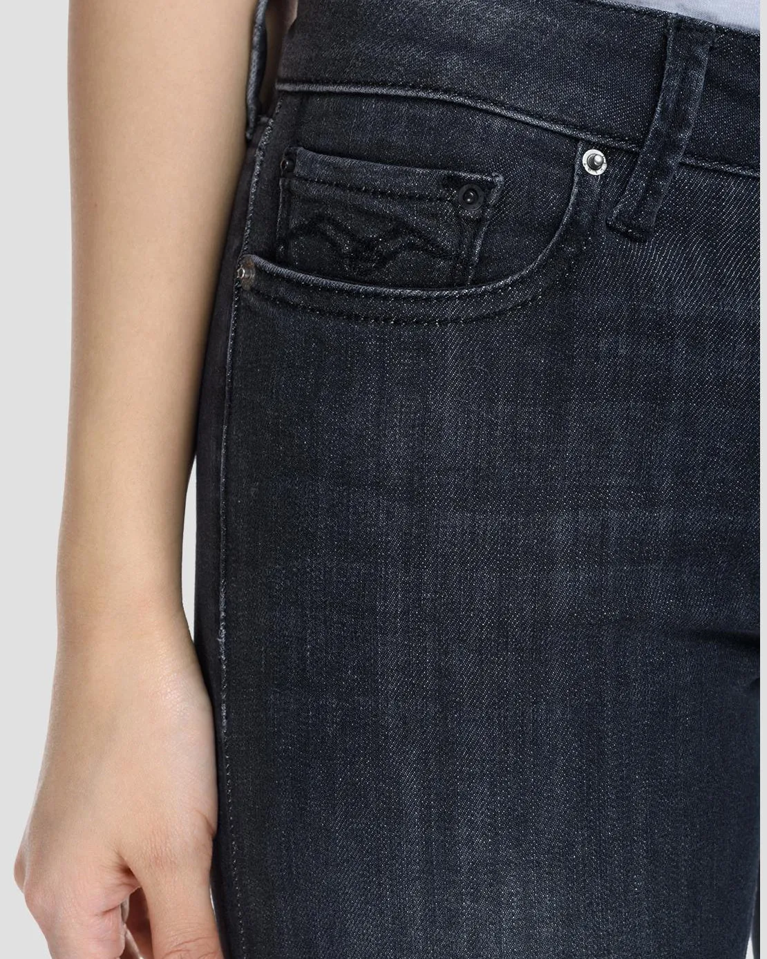 Replay Womens New Luz Skinny Fit Jeans - Washed Black