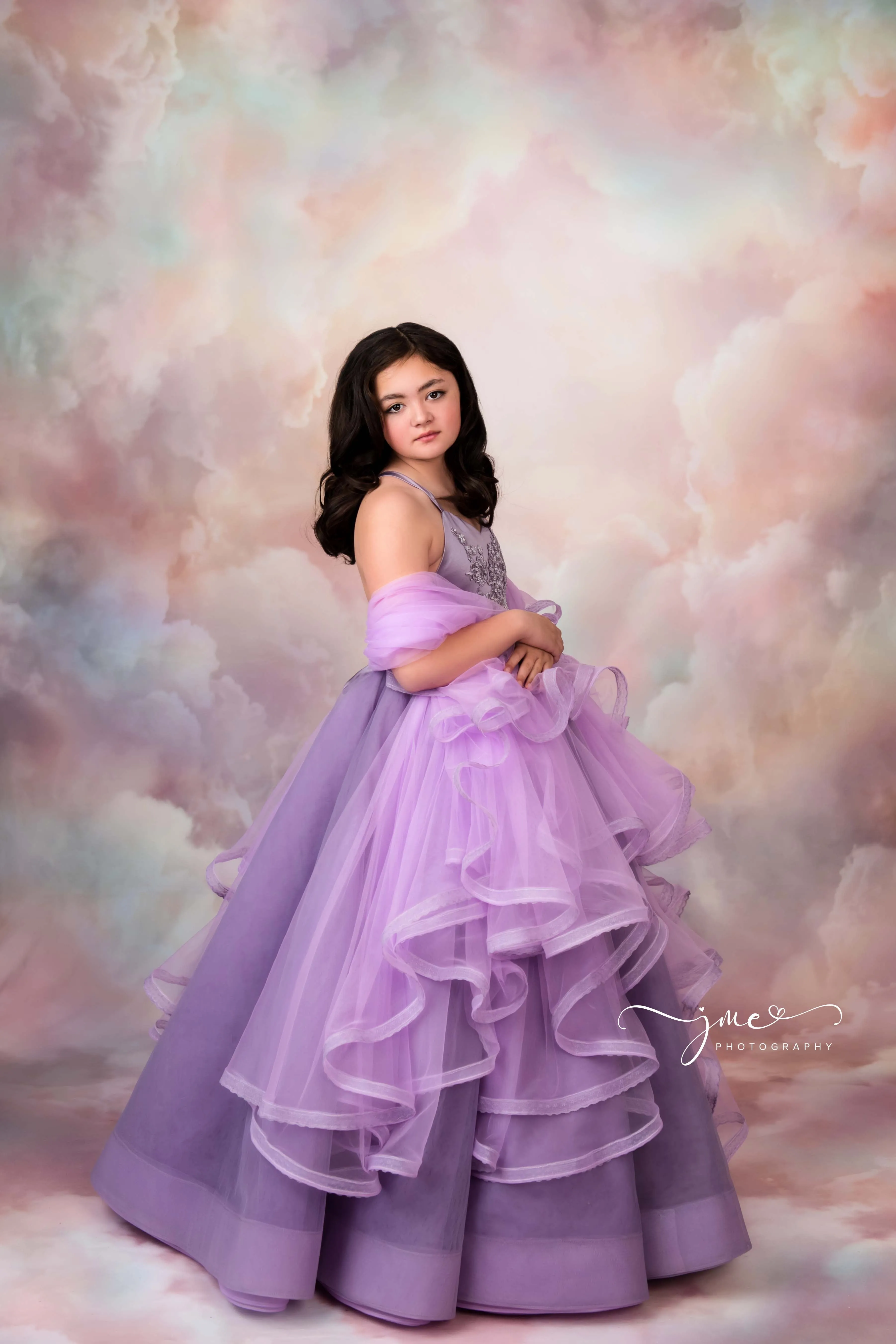 Retired rental guc "Becca" -   Floor length Gown   Cape  ( 8 Year - Petite 9 Year)