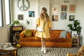robin dress in yellow