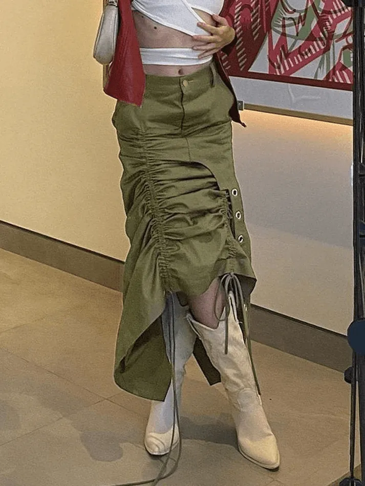 Ruched Irregular Graceful Cami Dress