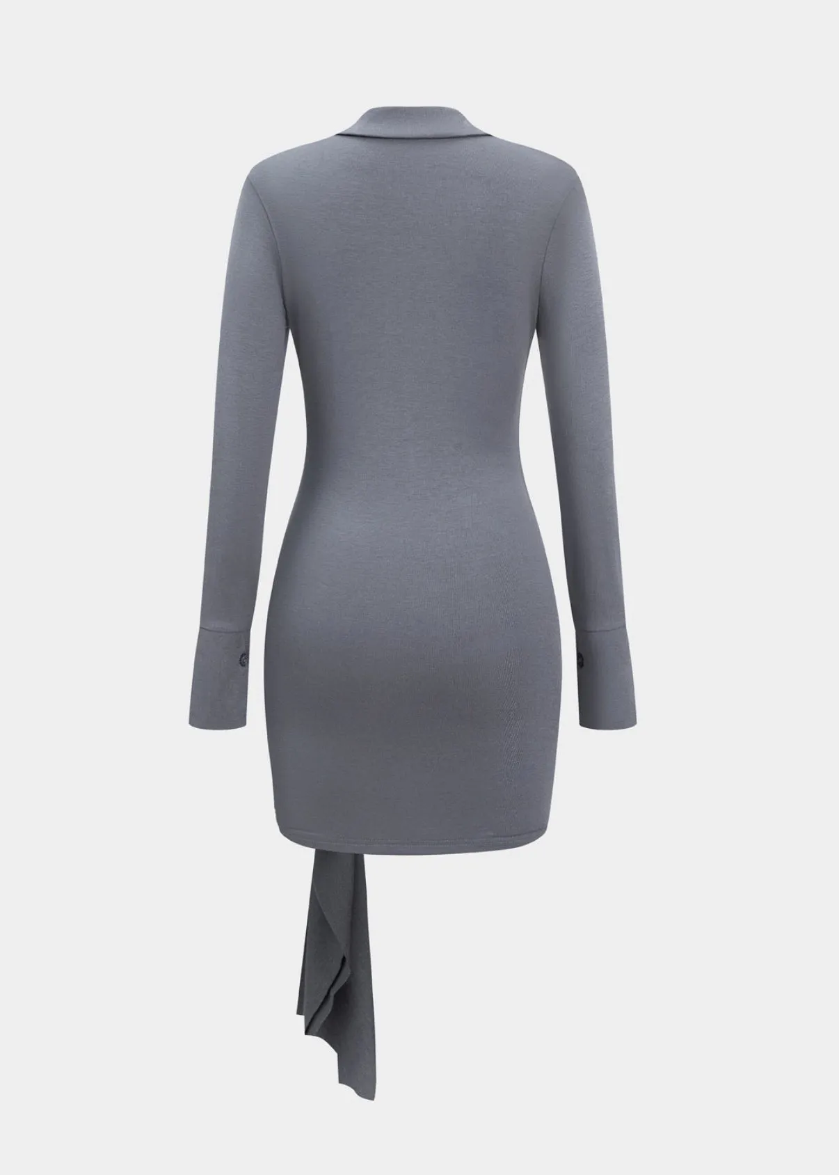 Ruched long Sleeve Mini Dress