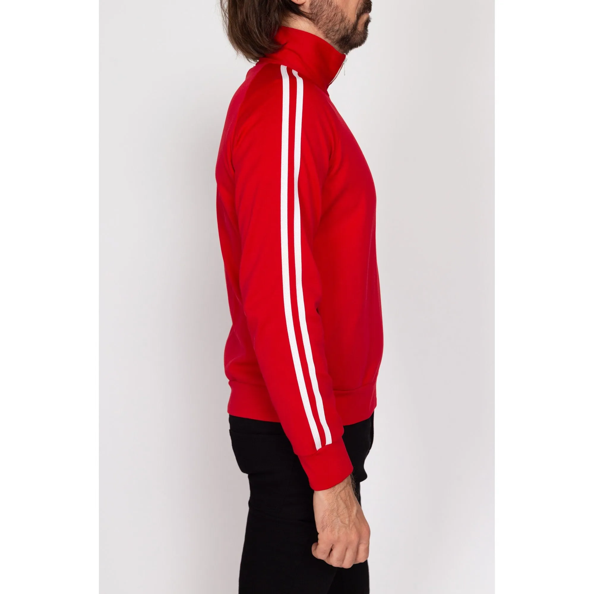 Sm-Med 80s Red Striped Track Jacket
