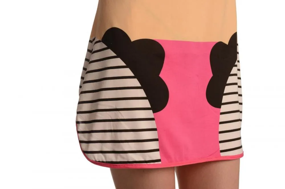 Smiling Panda On Fuchsia Pink Lightweight Dress