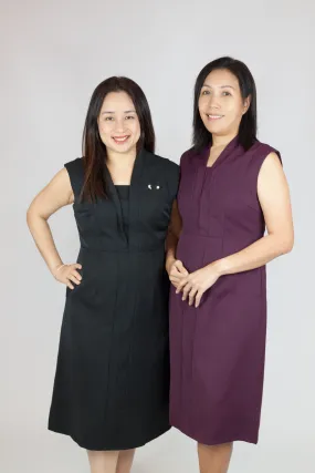 Sophisticated V Neck Illusion Dress