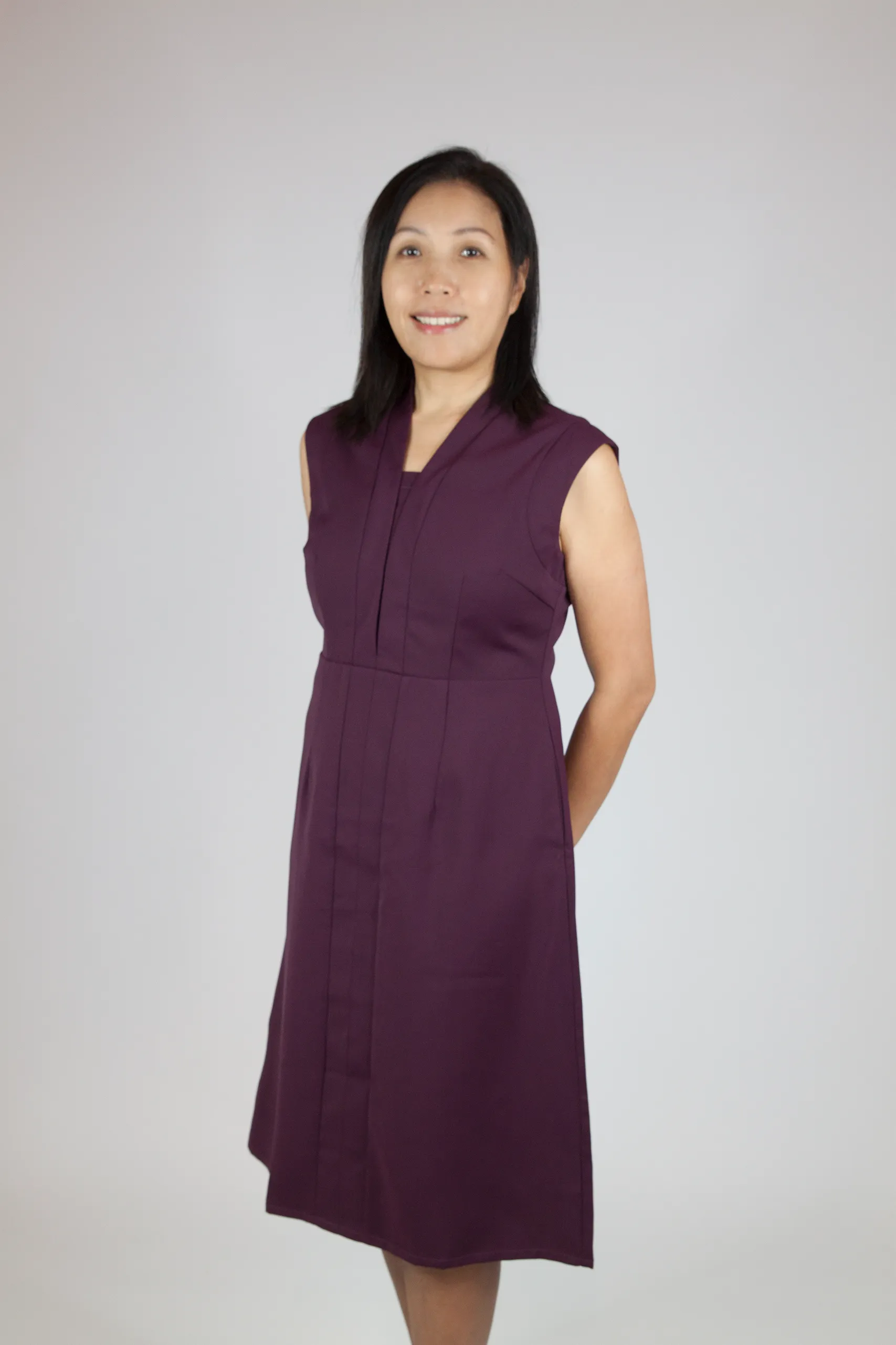 Sophisticated V Neck Illusion Dress