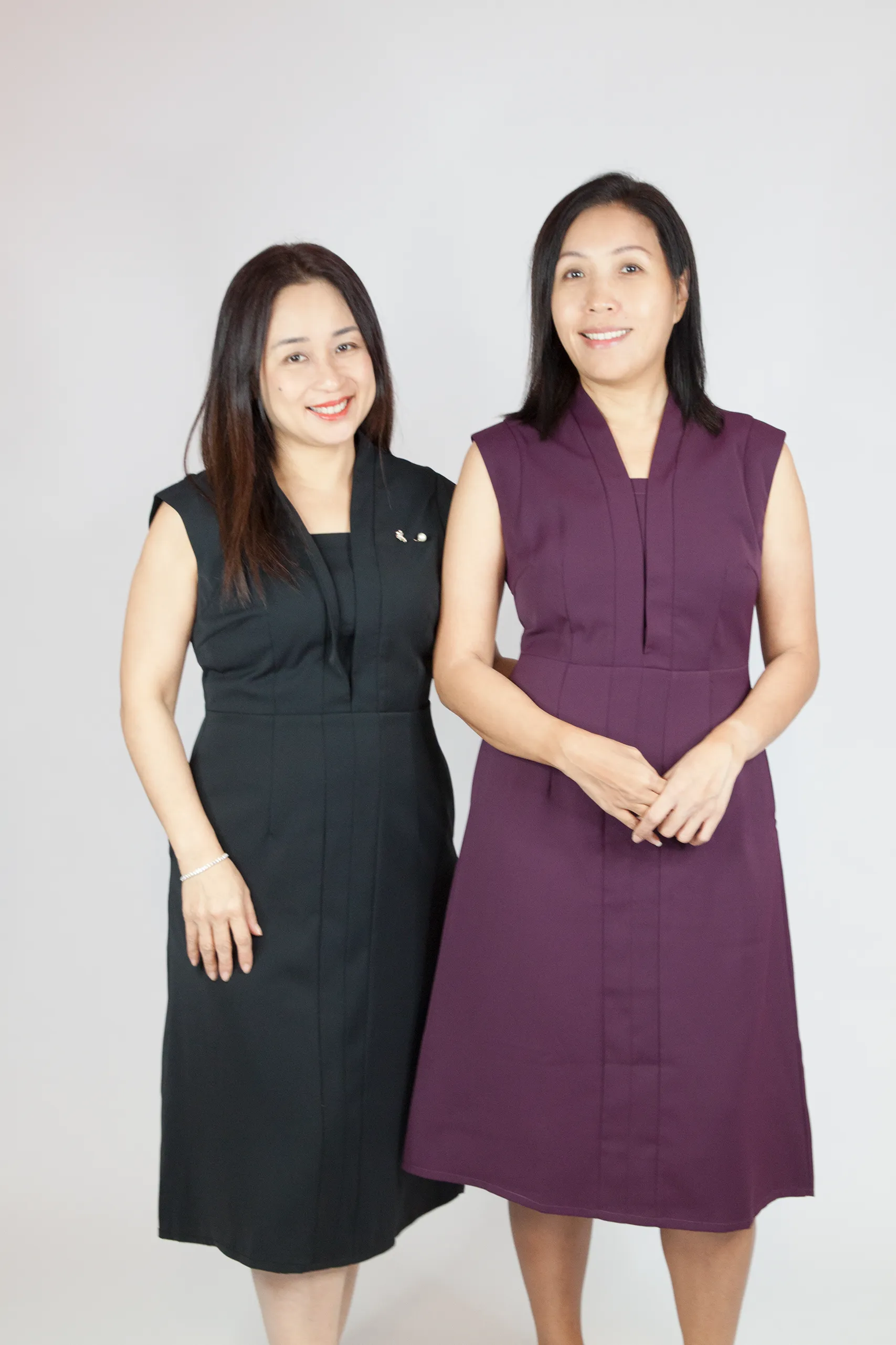 Sophisticated V Neck Illusion Dress