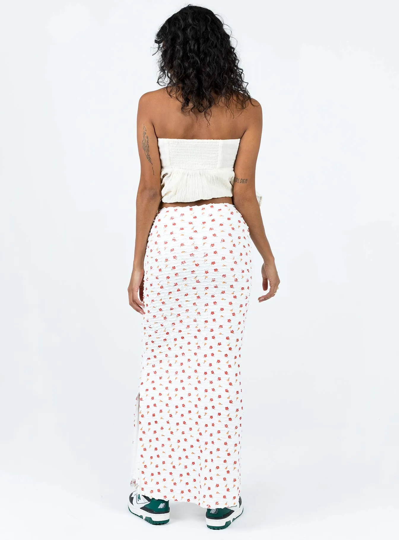 Stephie Maxi Skirt White