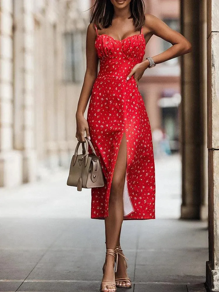 Summer Floral Backless Dress: Beach Chic Glam & Sophisticated