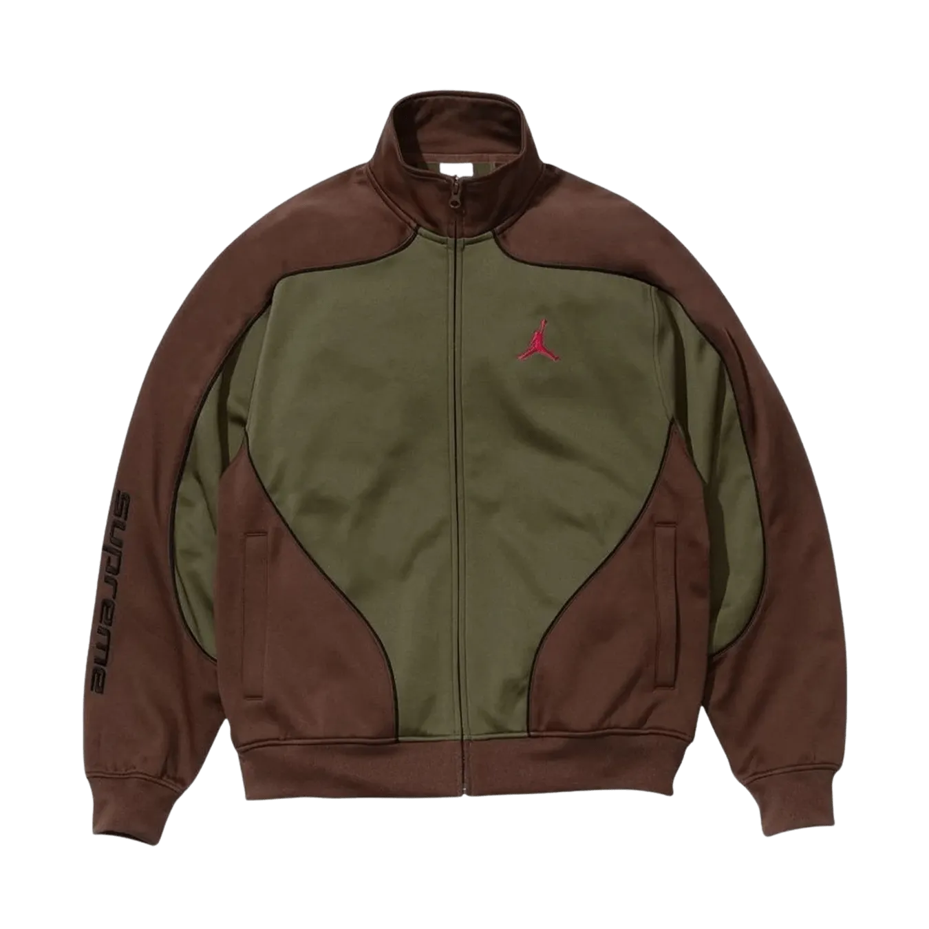 Supreme x Jordan Track Jacket 'Brown/Olive'