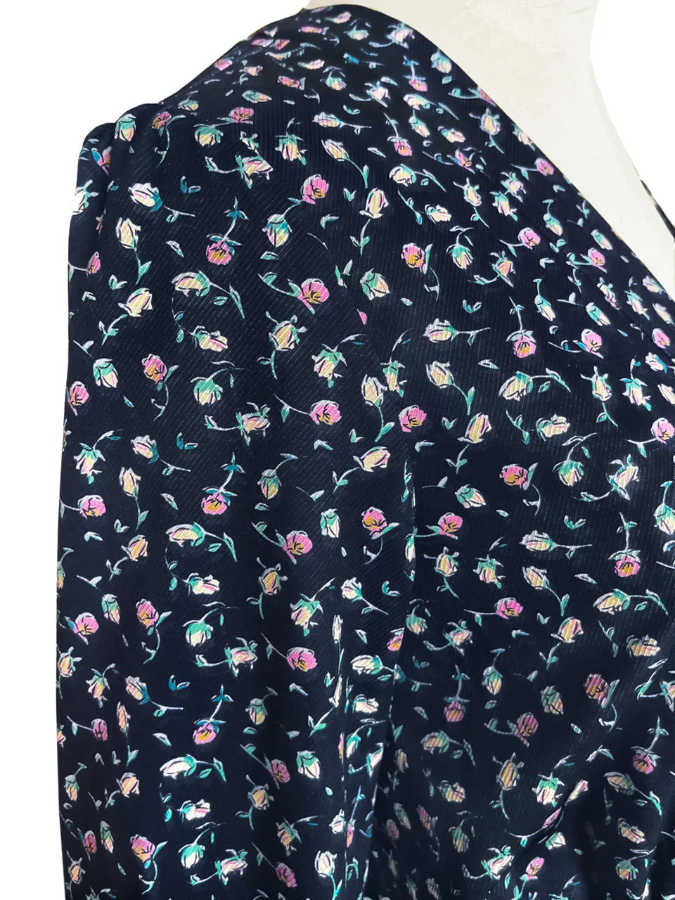 Surprise Sale! Floral-print Silky Panelled V-neck Handkerchief Dress