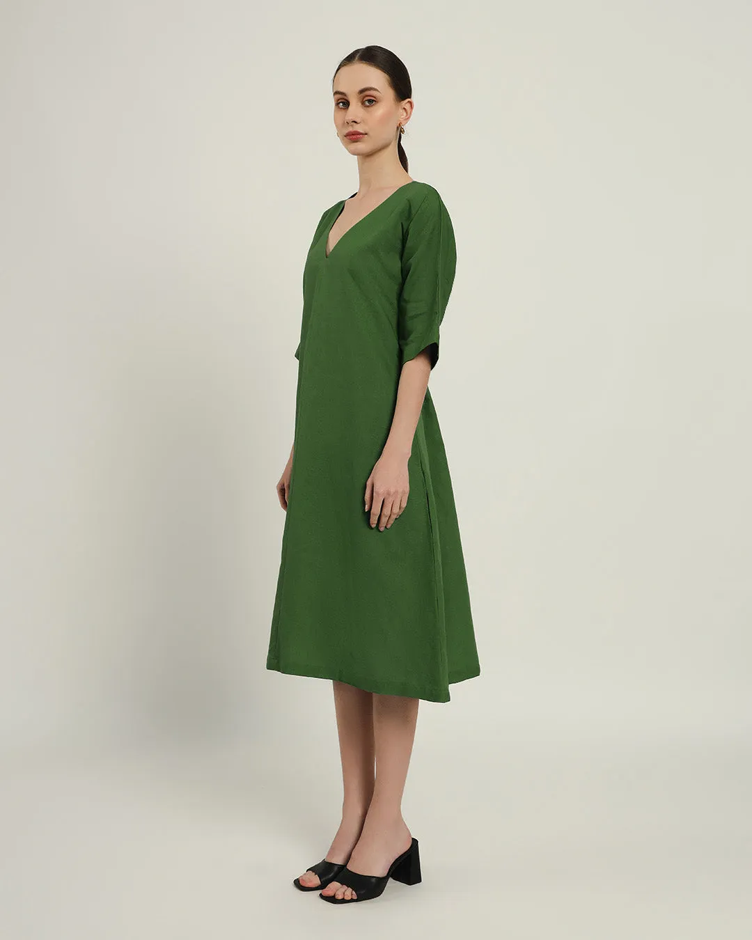 The Mildura Emerald Cotton Dress