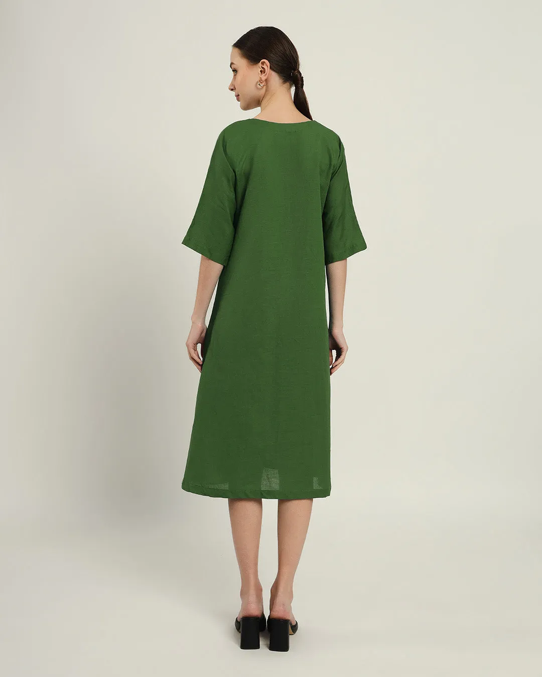 The Mildura Emerald Cotton Dress
