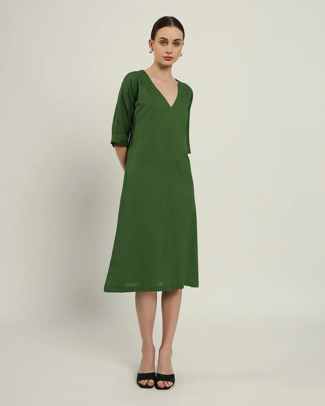 The Mildura Emerald Cotton Dress