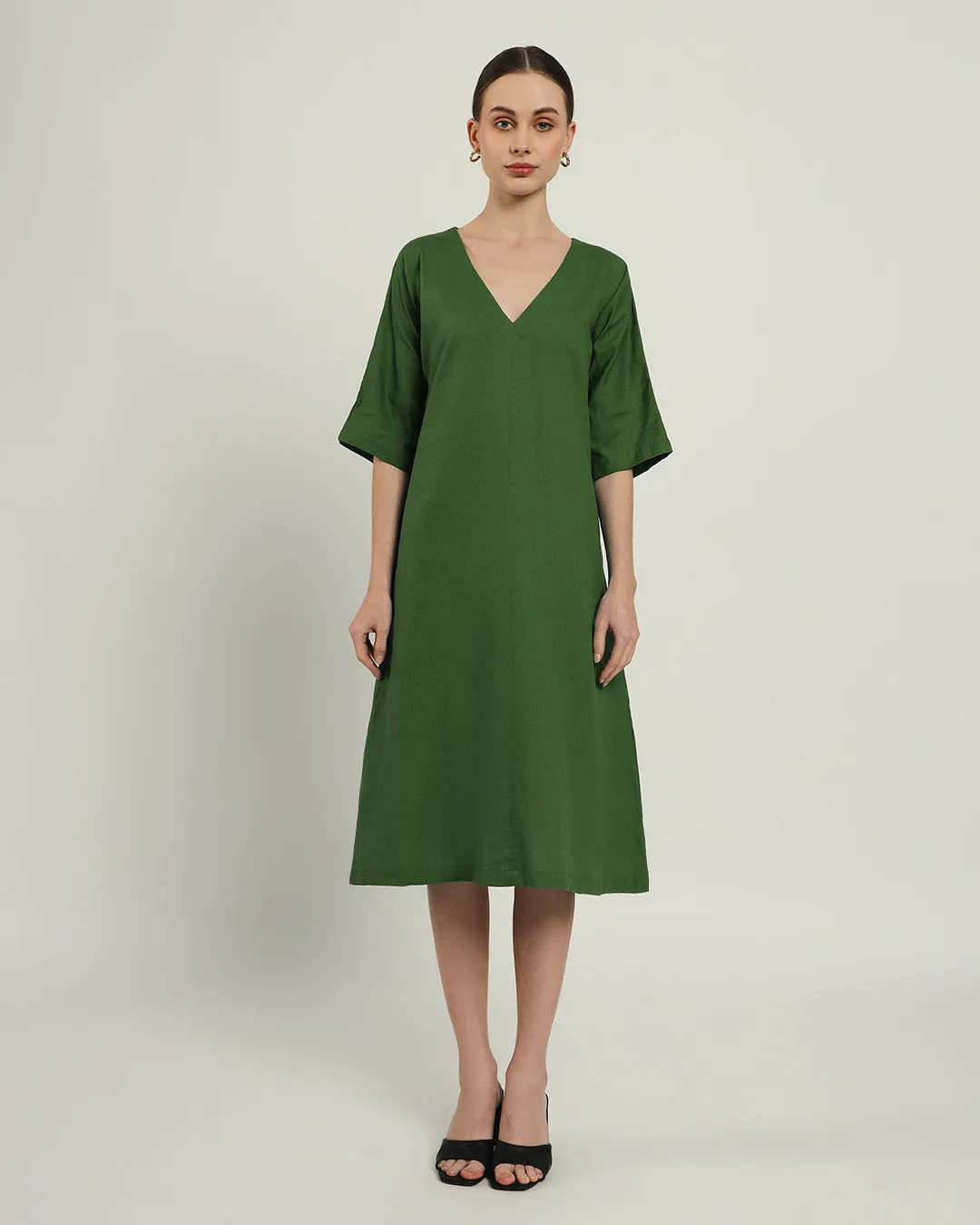 The Mildura Emerald Cotton Dress