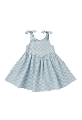 The Summer Dress by Rylee   Cru - Blue Check - BABY
