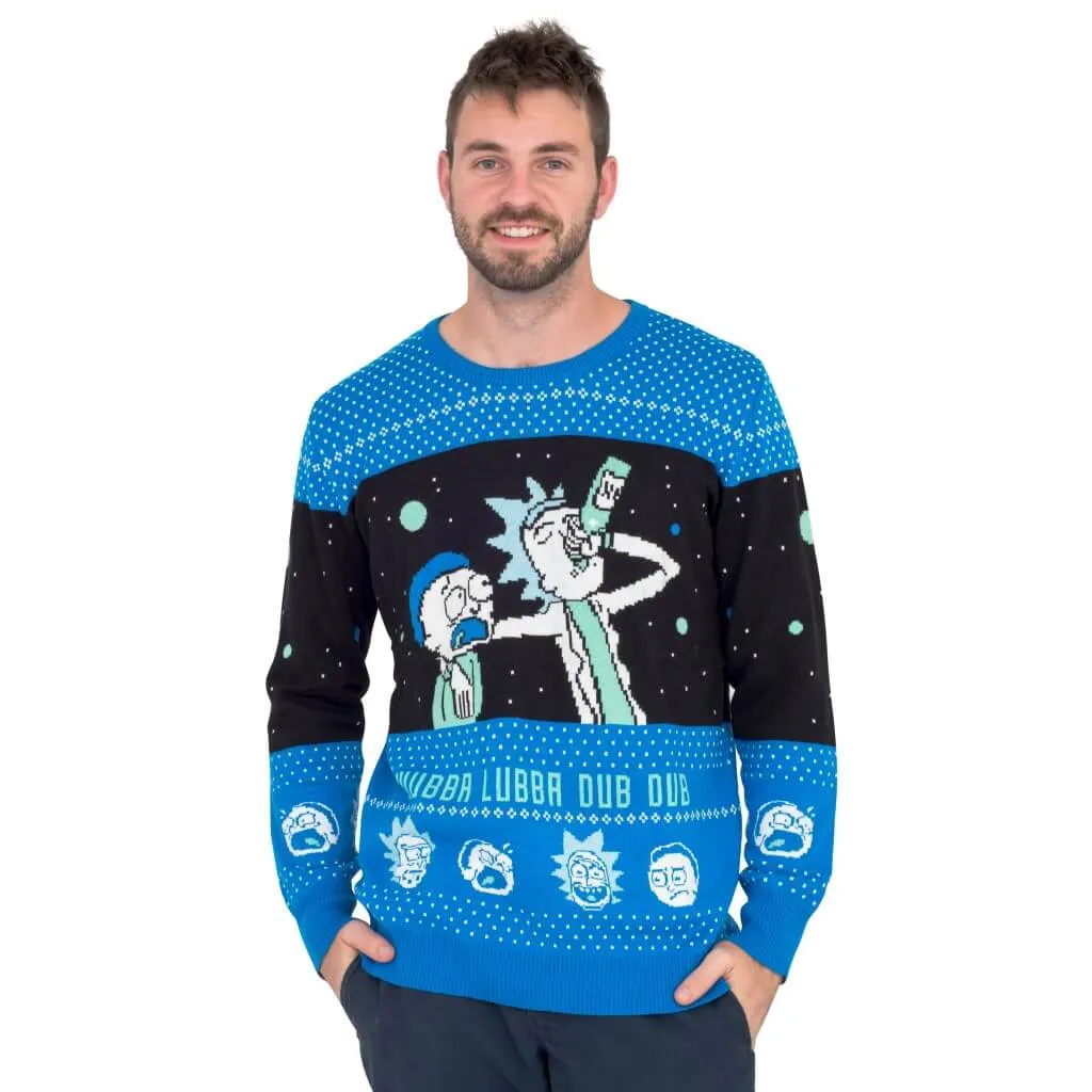 Ugly Christmas Sweater JulesRoche Rick and Morty Funny Knit