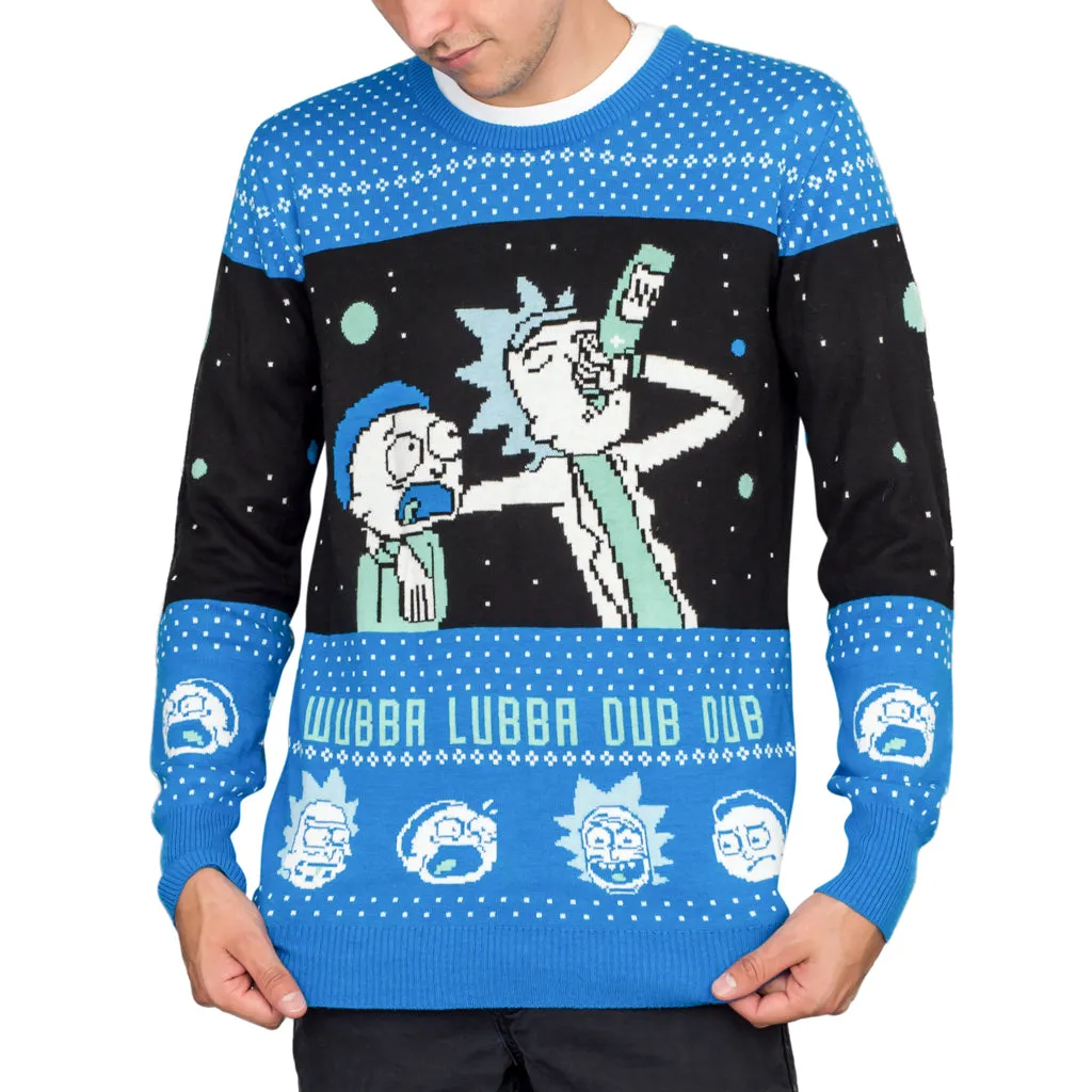 Ugly Christmas Sweater JulesRoche Rick and Morty Funny Knit