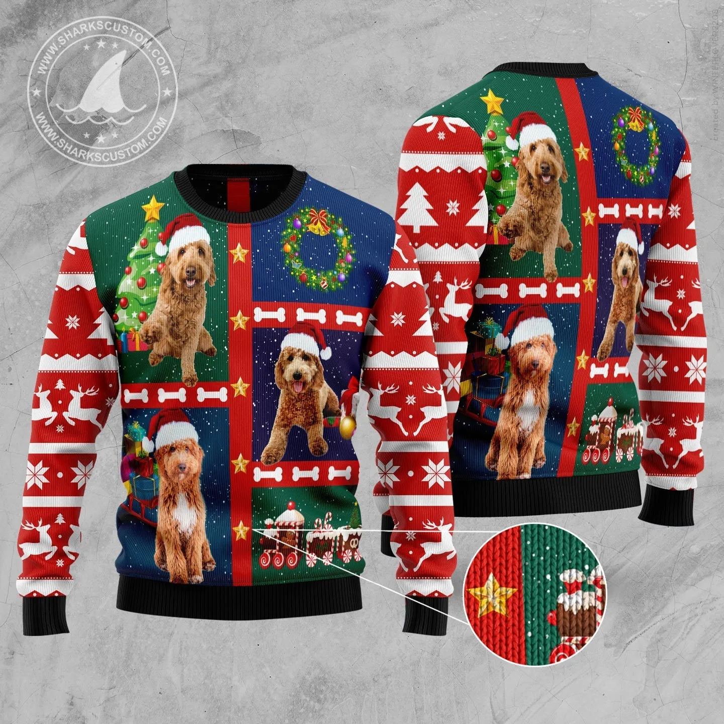 Ugly Sweater JulesRoche All-Over Print Festive Pullover