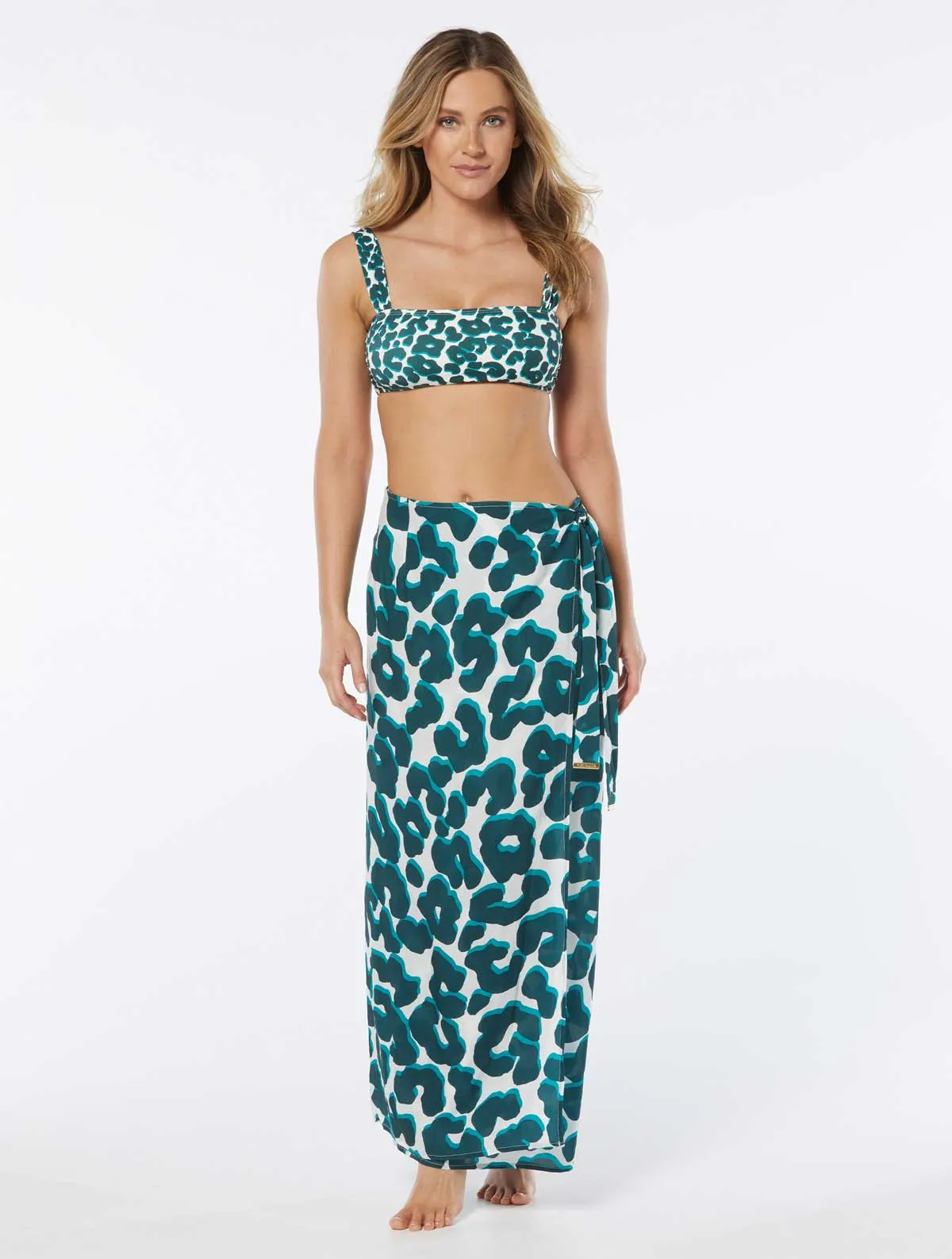 Vince Camuto: Seaside Leopard Wrap Maxi Skrt