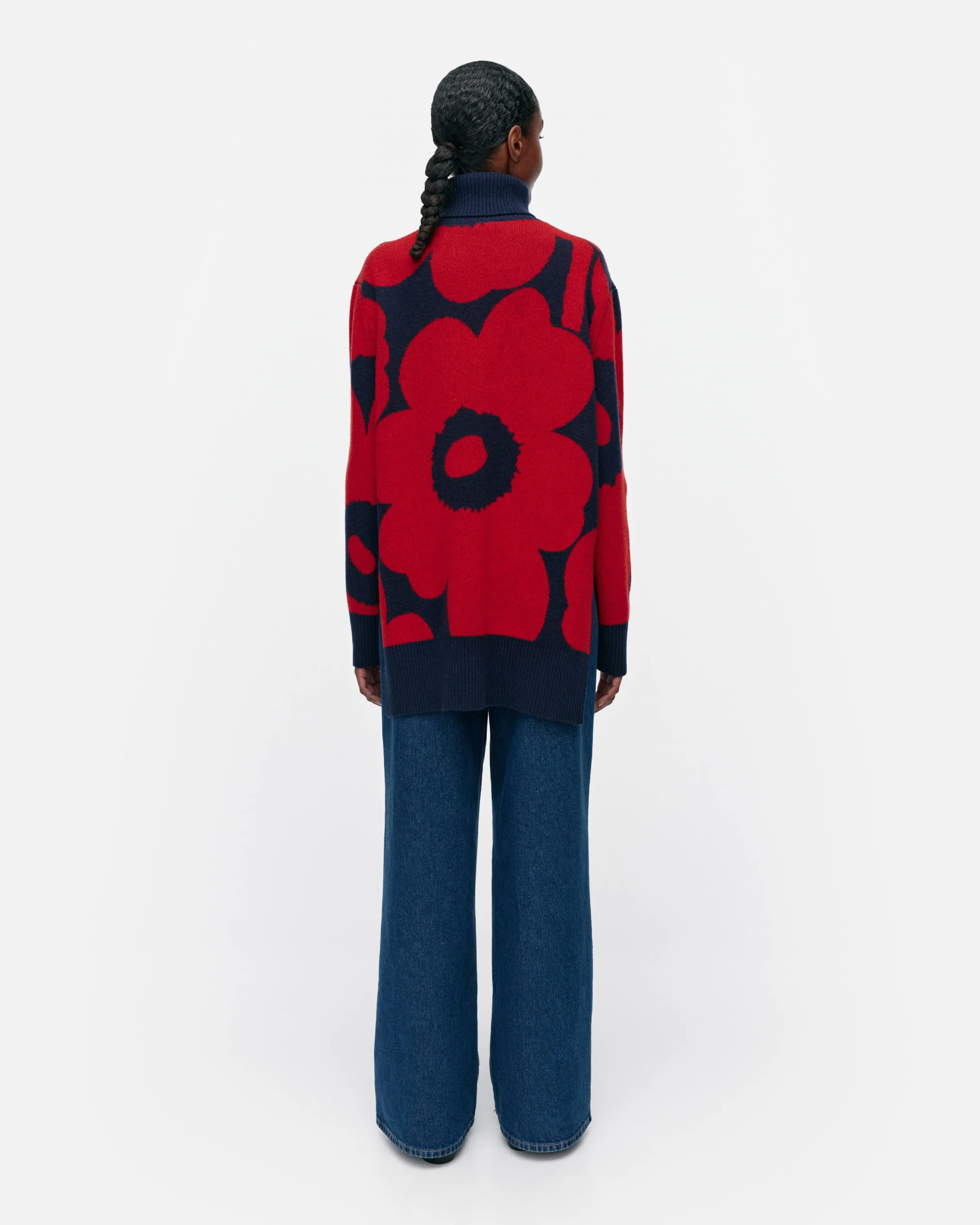 Vinni Unikko Knitted Wool Turtleneck Long Sleeve Top 74cm