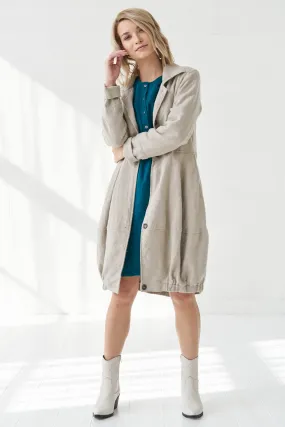 Warm flax coat Evelina