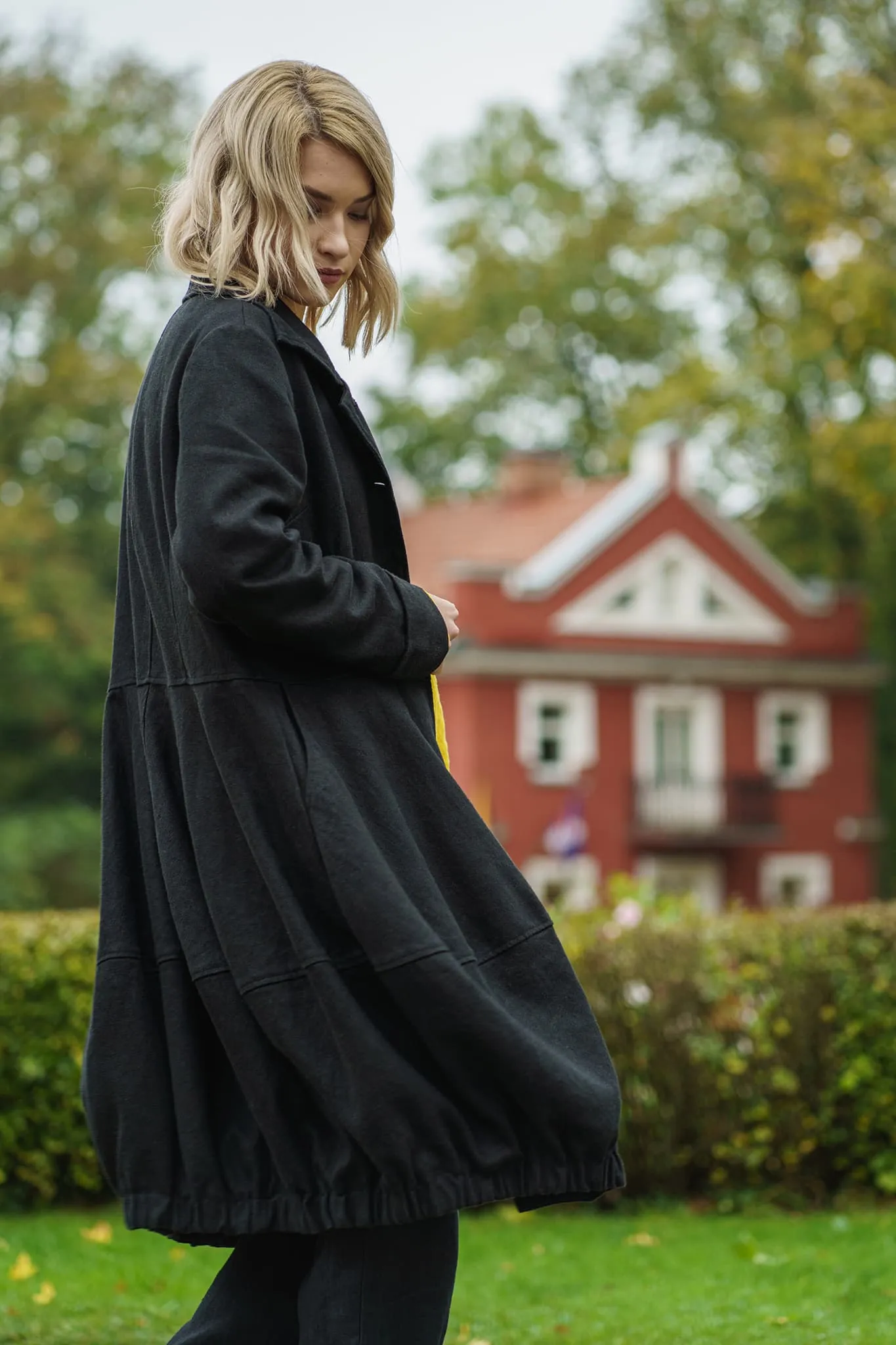Warm flax coat Evelina