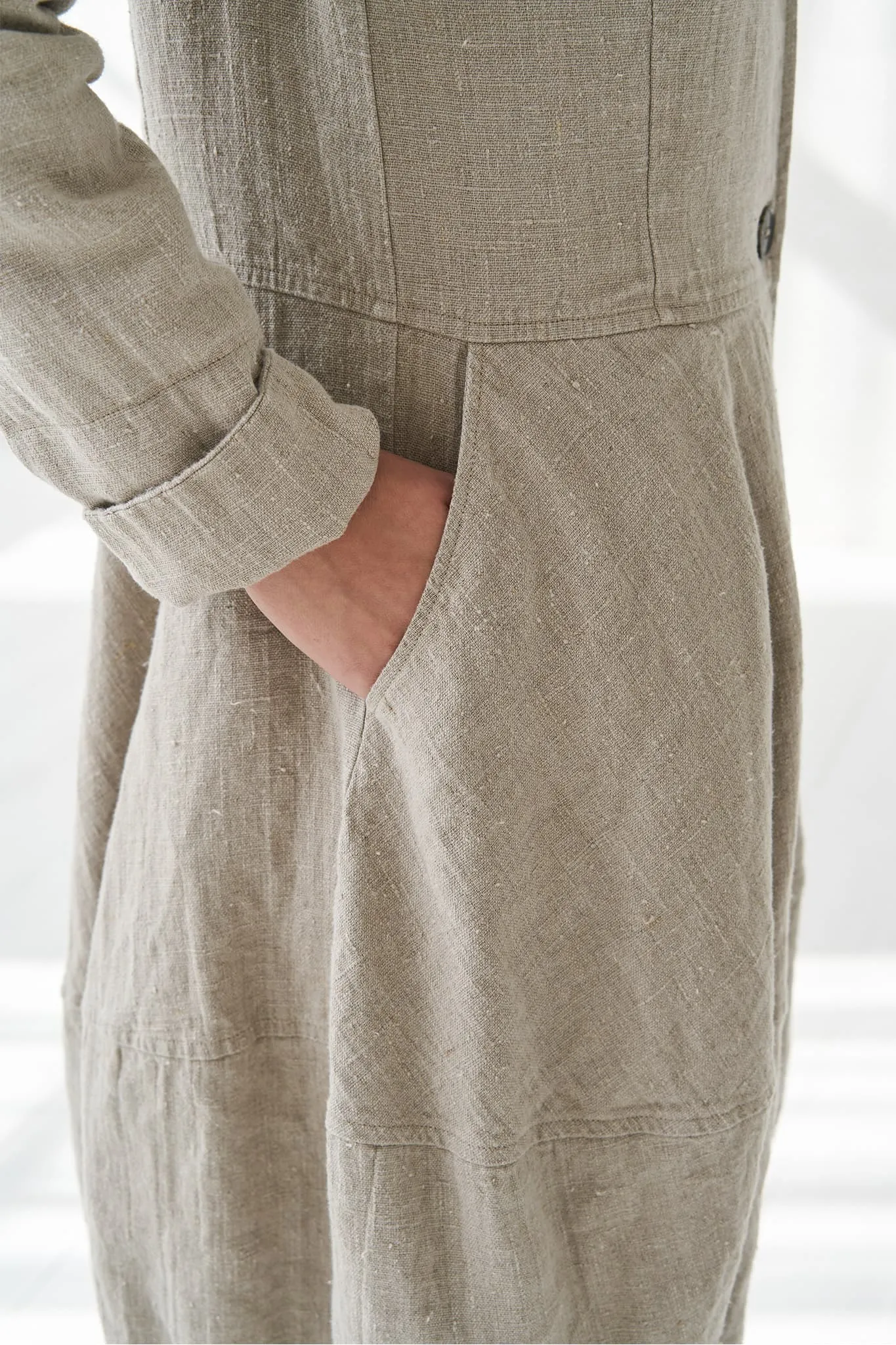 Warm flax coat Evelina