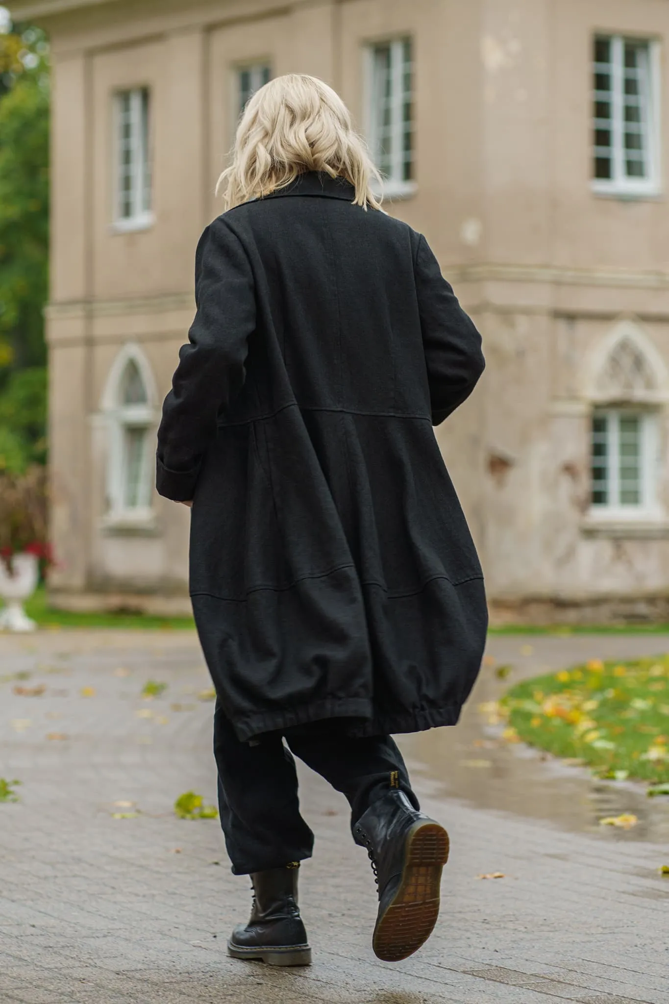 Warm flax coat Evelina