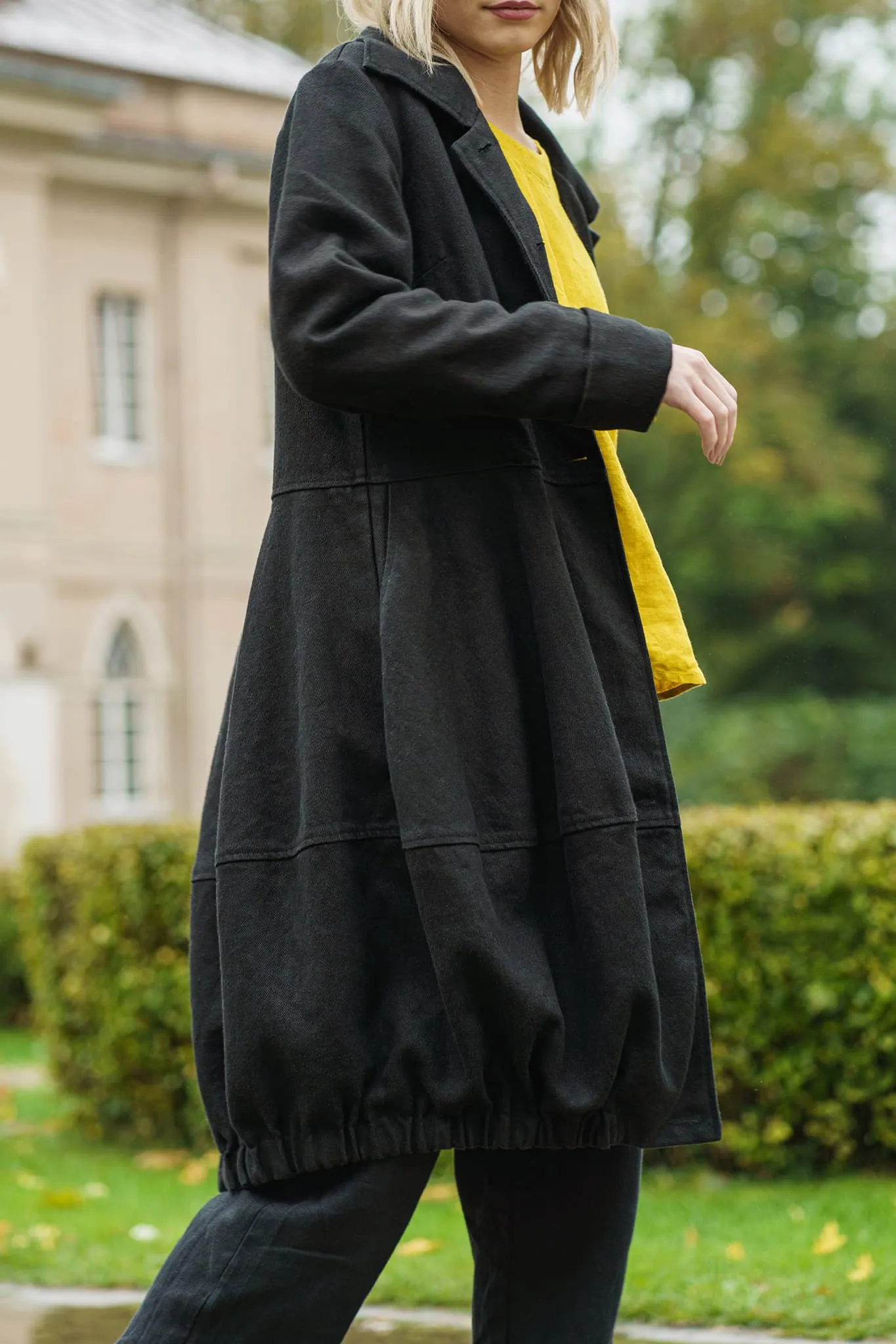 Warm flax coat Evelina