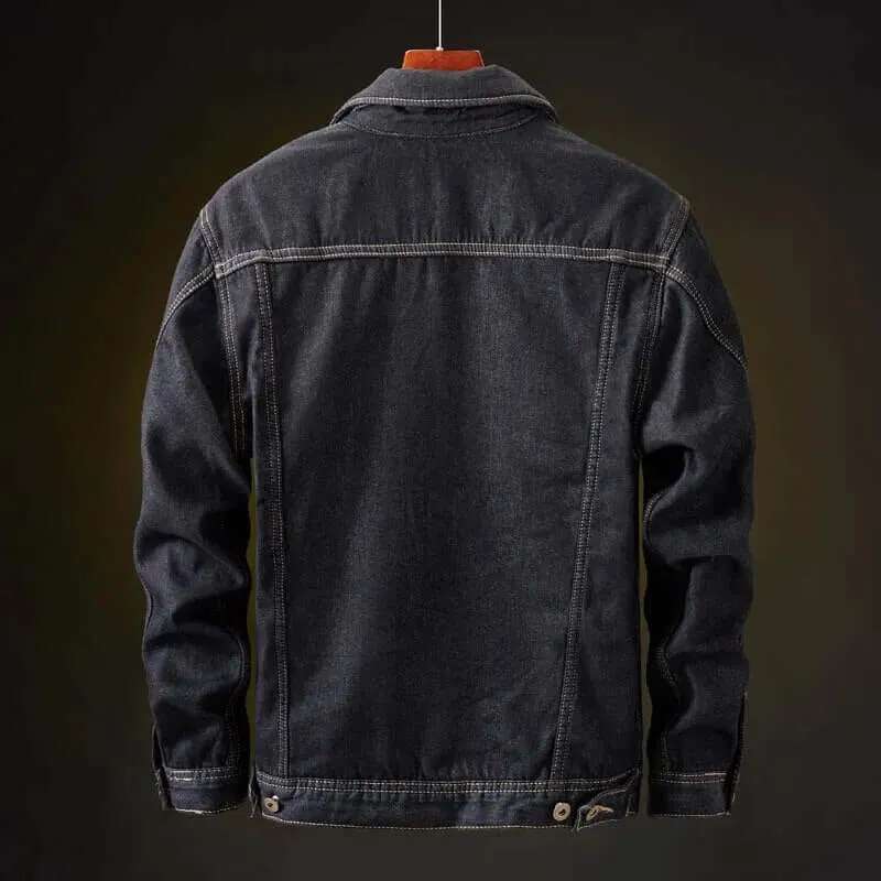 Warm Fleece-Lined Denim Jacket for Winter