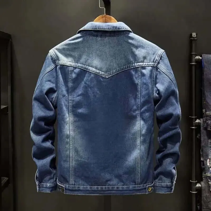Warm Fleece-Lined Denim Jacket for Winter