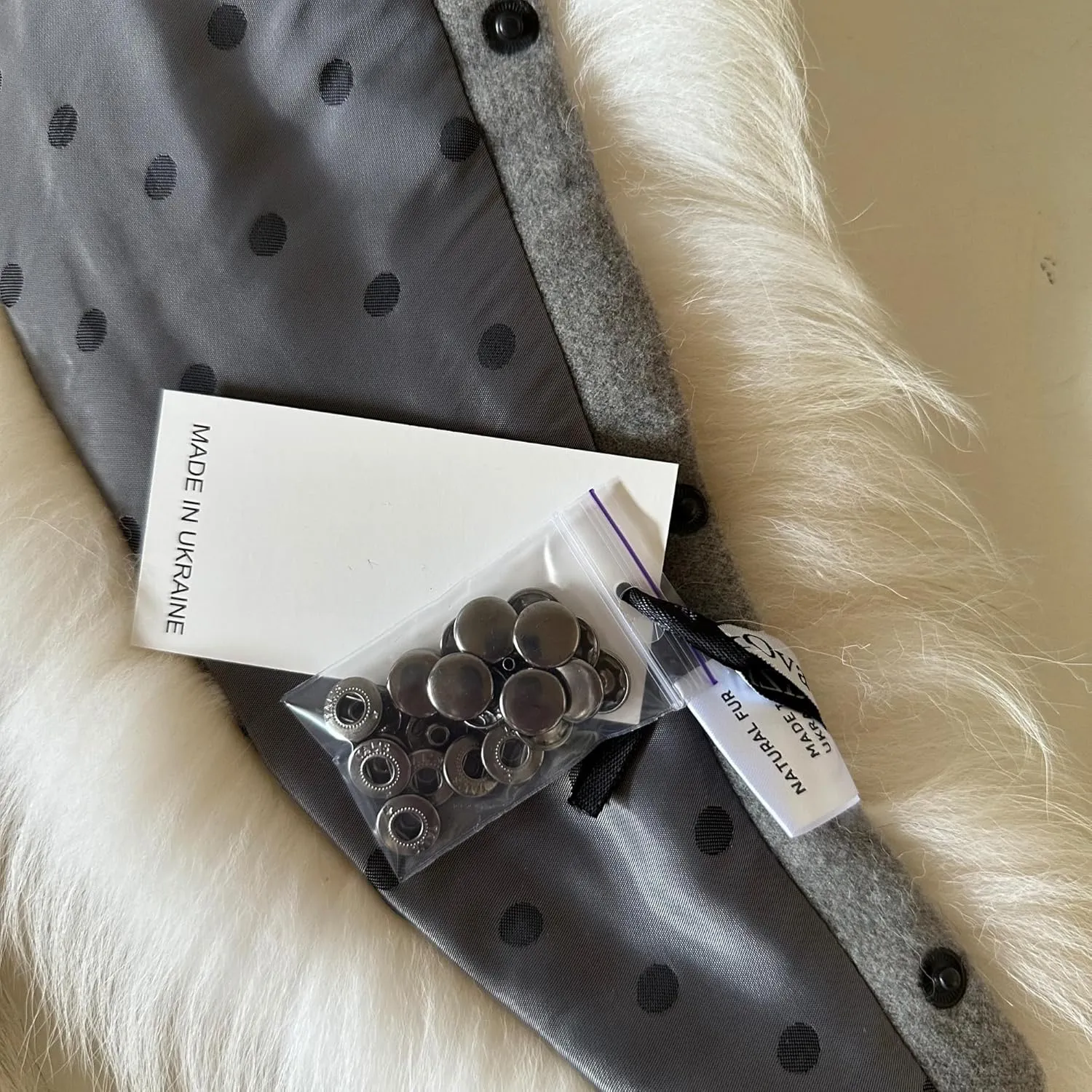 White 120 cm X Large Collar Scarf real Fur arctic fox and cuffs