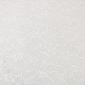WHITE FLORAL STRETCH LACE