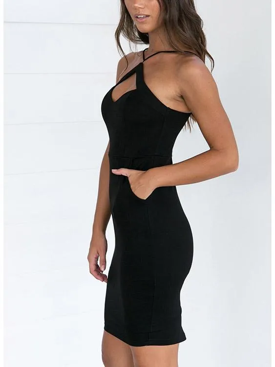 Wholesale Black Halter Sleeveless Dresses