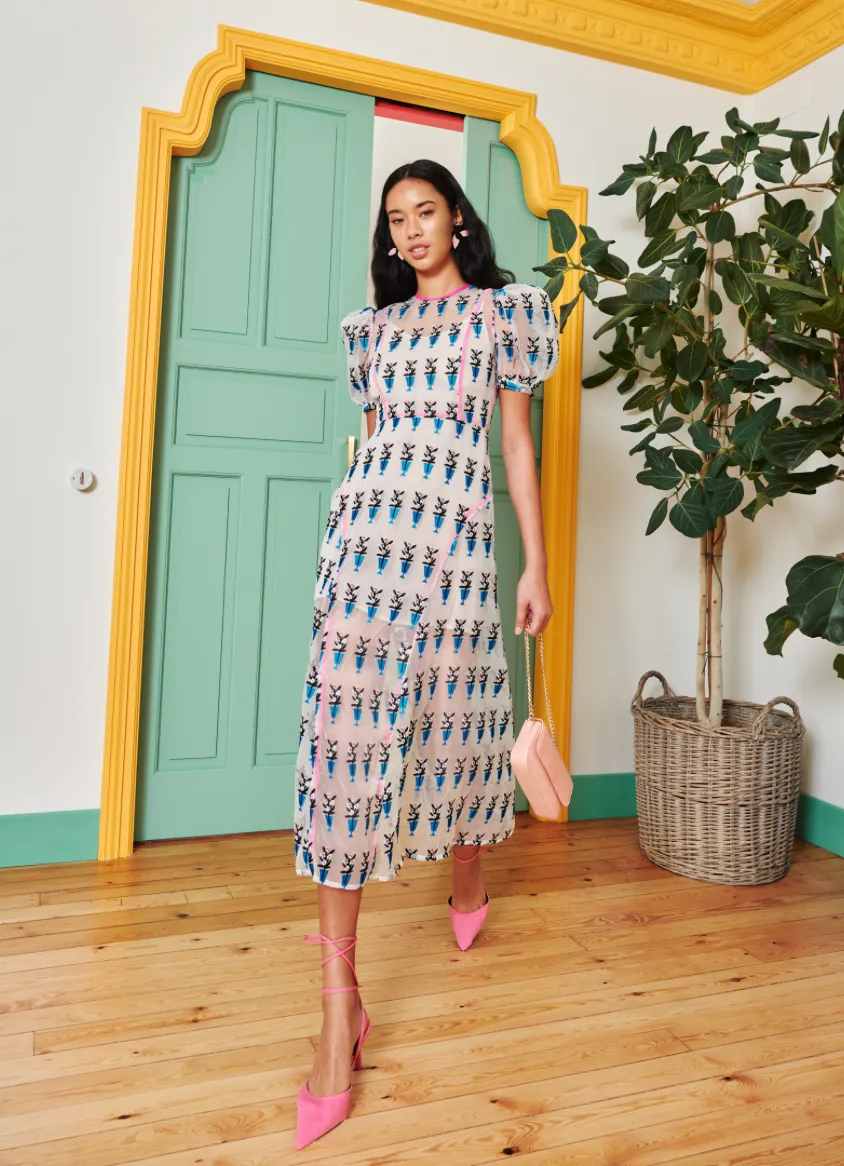 Women's Nammu Dress- Blue Floral