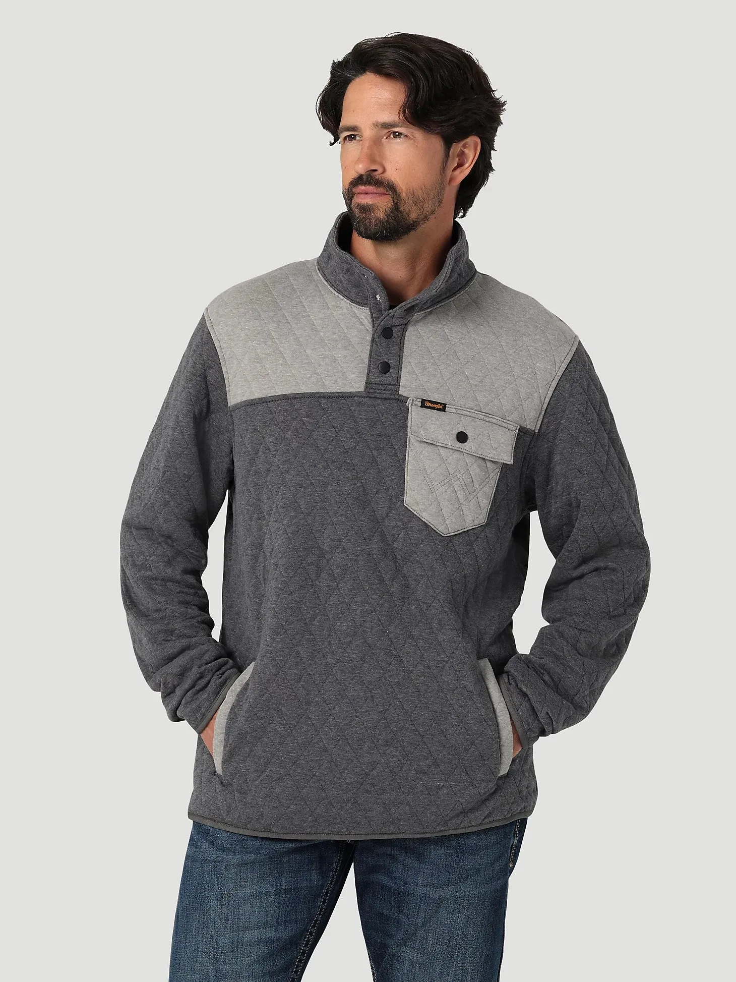 WRANGLER QUARTER SNAPS QUILTED PULLOVER