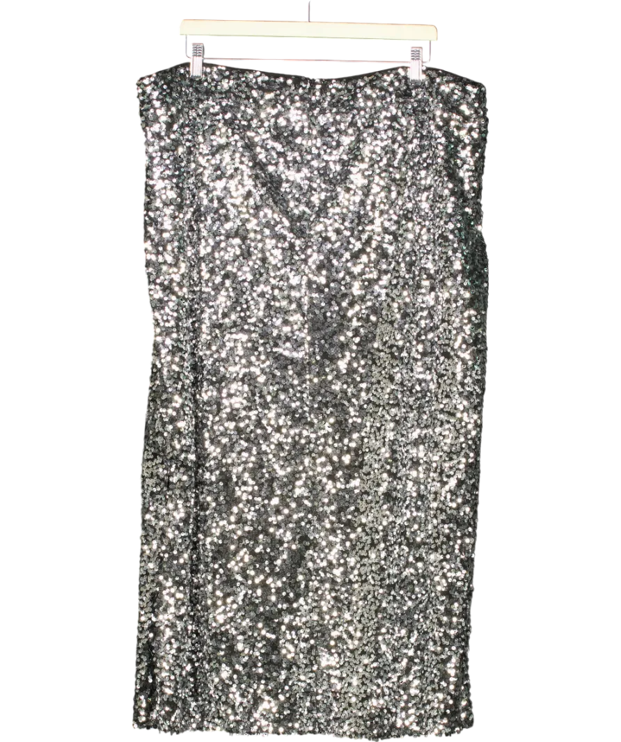 Yours Metallic Sequin Embellished Maxi Skirt UK 22